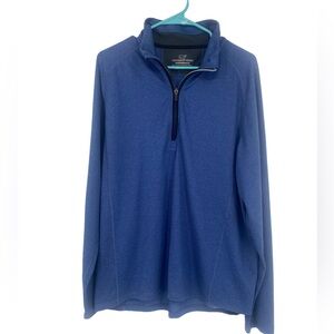 VINEYARD VINES | Men’s Blue Performance Quarter Zip Pullover | Size Large